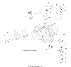 Engine, Mounting & Long Block - A14mb46th (49atvenginemtg11sp500) Schematic
