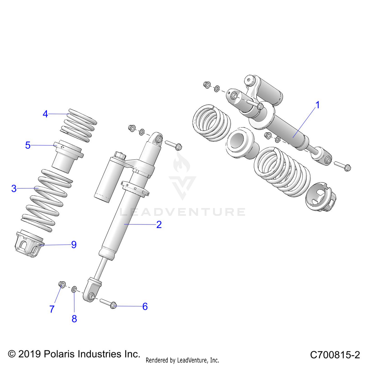 SUSPENSION, FRONT SHOCK MOUNTING - G22GMJ99AC/AJ/BC/BJ (C700815-2)