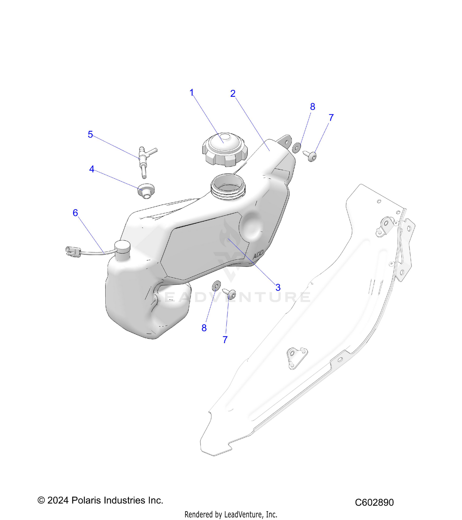 ENGINE, OIL BOTTLE ASM. - S26TLC8MS/TLR8MS (C602890)