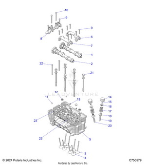 Engine, Cylinder Head And Valves - Z25nmf99a4/a5/b4/b5 (c750579) Schematic