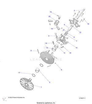 Drive Train, Primary Clutch - R21rsk99a9/ap/aw/b9/bp/bw (to 01/04/2021) (c700371-1) Schematic