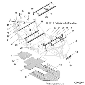 Chassis, Main Frame And Skid Plate - Z19vce99am (c700307) Schematic