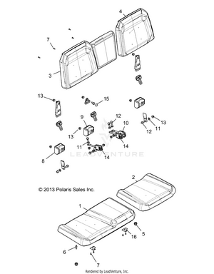 Body, Seat, Slider - All Options (49rgrseat14900xp6040) Schematic