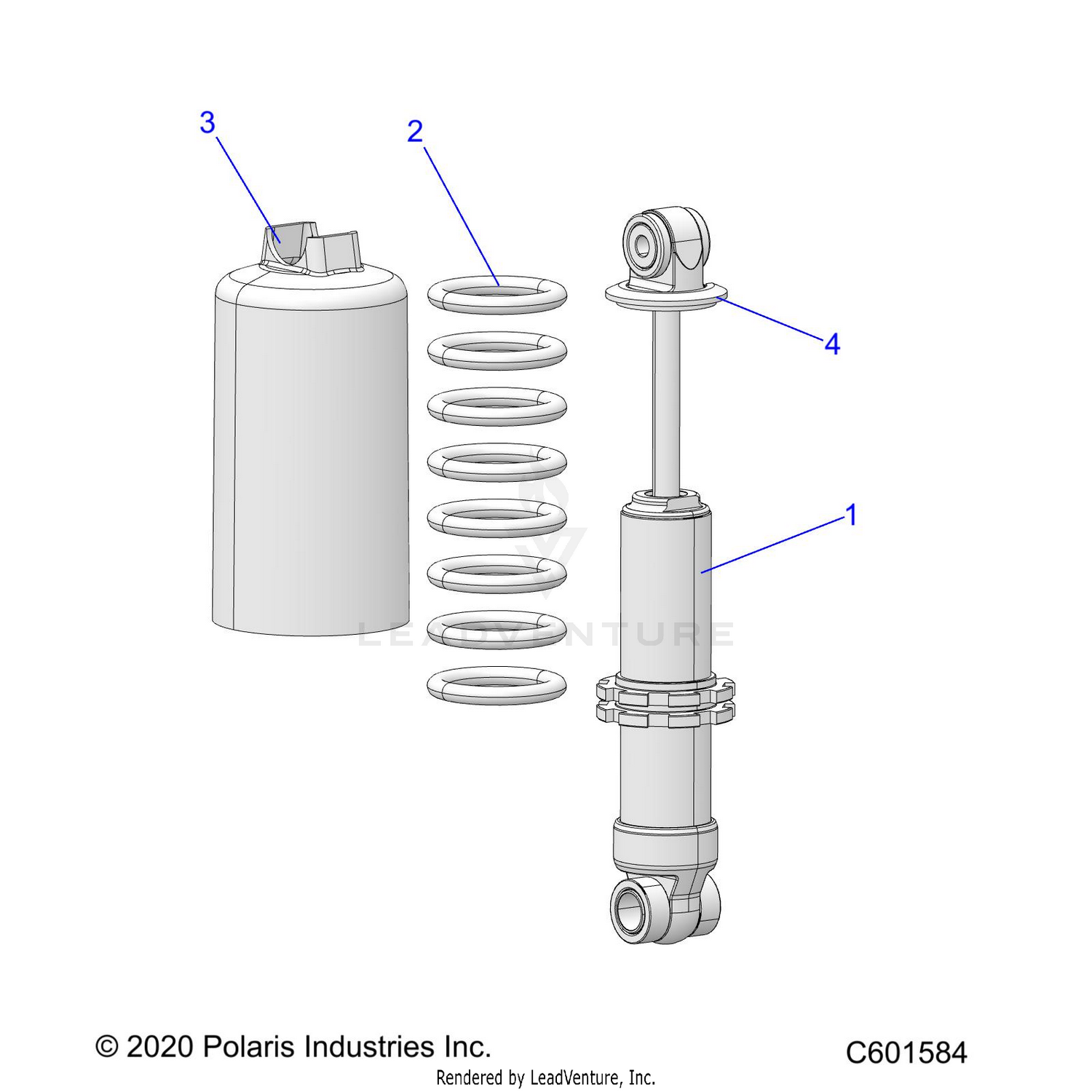 SUSPENSION, SHOCK, FRONT TRACK - S24TLF6RS (C601584)