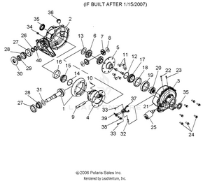 Gearcase, Rear (built After 1/15/07) - R07rh50af/ar/at (49rgrgearcaserr077004x4) Schematic