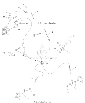 Brakes, Brake Lines - A14mb46th (49atvbrakeline13sp500tr) Schematic