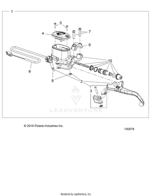 Brakes, Front Brake Lever And Master Cylinder - A22sva85a3 (100878) Schematic