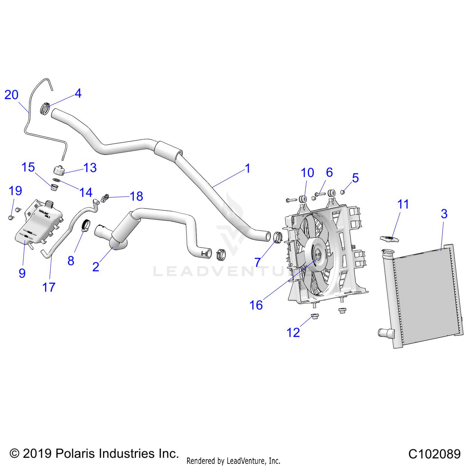 ENGINE, COOLING SYSTEM - A26SGE95PB (C102089)