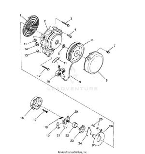 Recoil Starter Sportsman 4x4 / W938039 (4926382638041a) Schematic