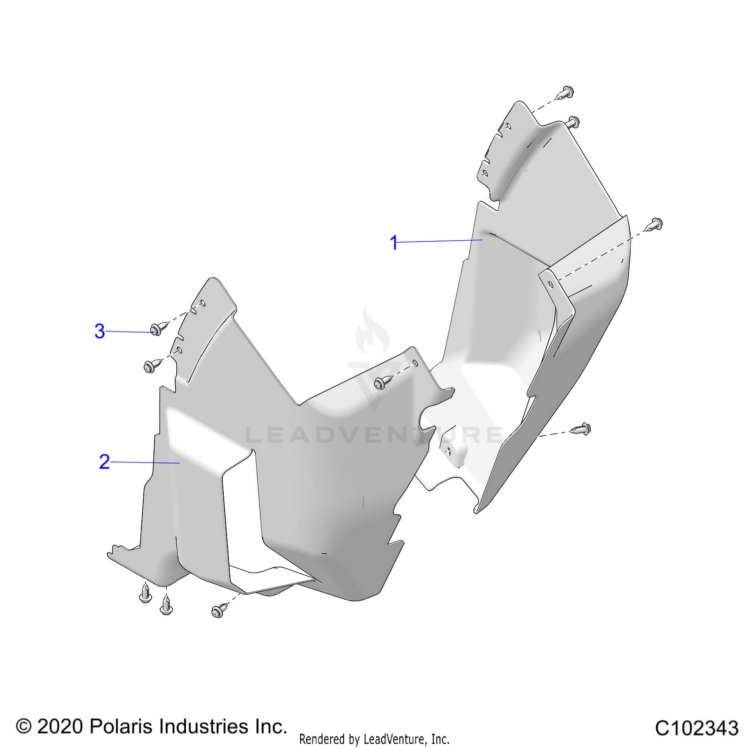 BODY, FRONT MUD GUARDS - A26SXR95AG (C102343)