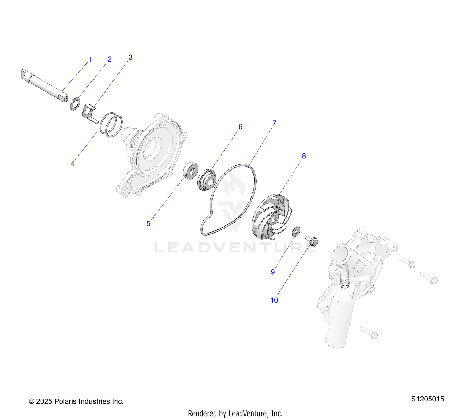 ENGINE, WATERPUMP ASSEMBLY