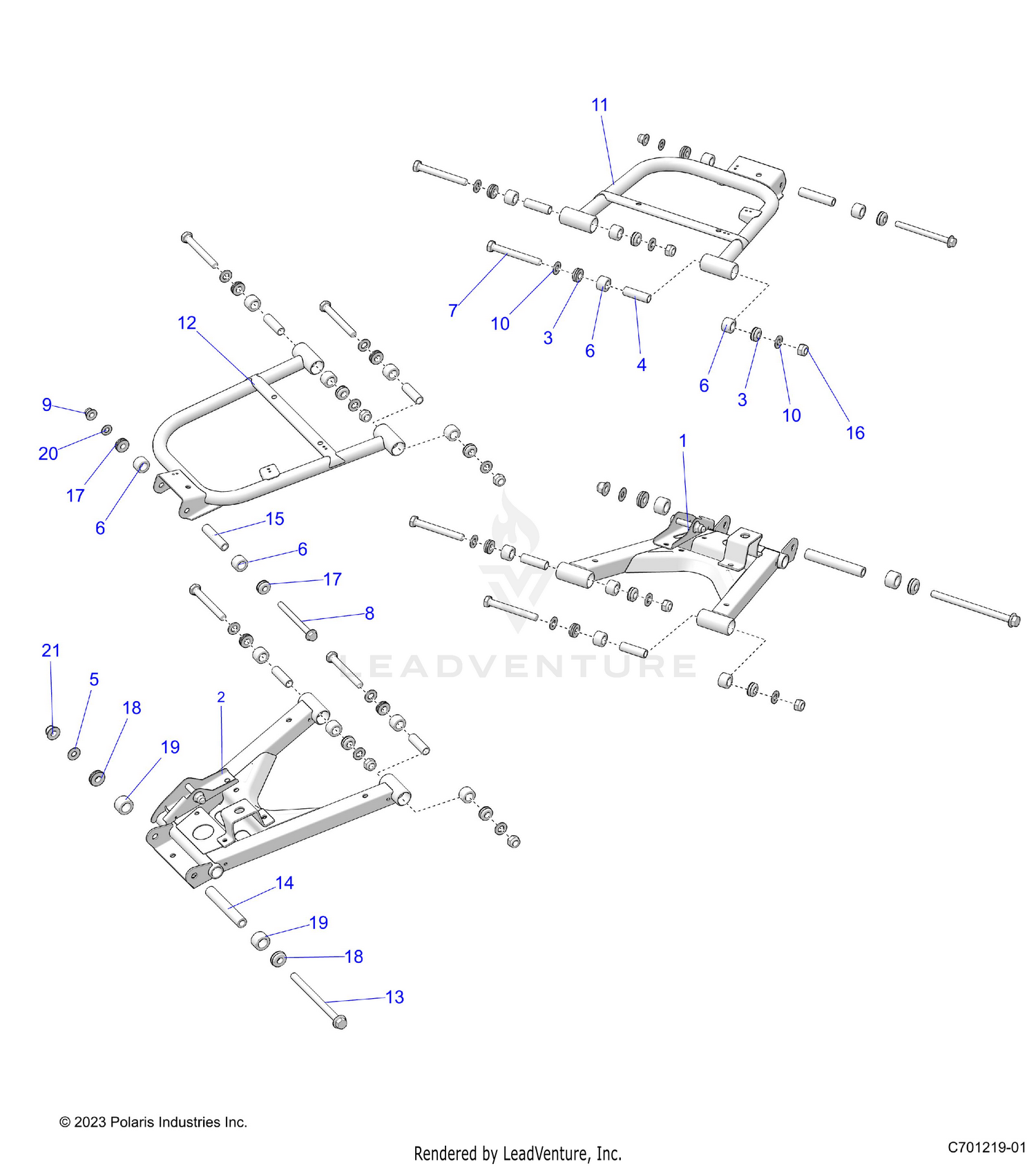 SUSPENSION, REAR CONTROL ARMS - R26RST99AL (C701219-01)
