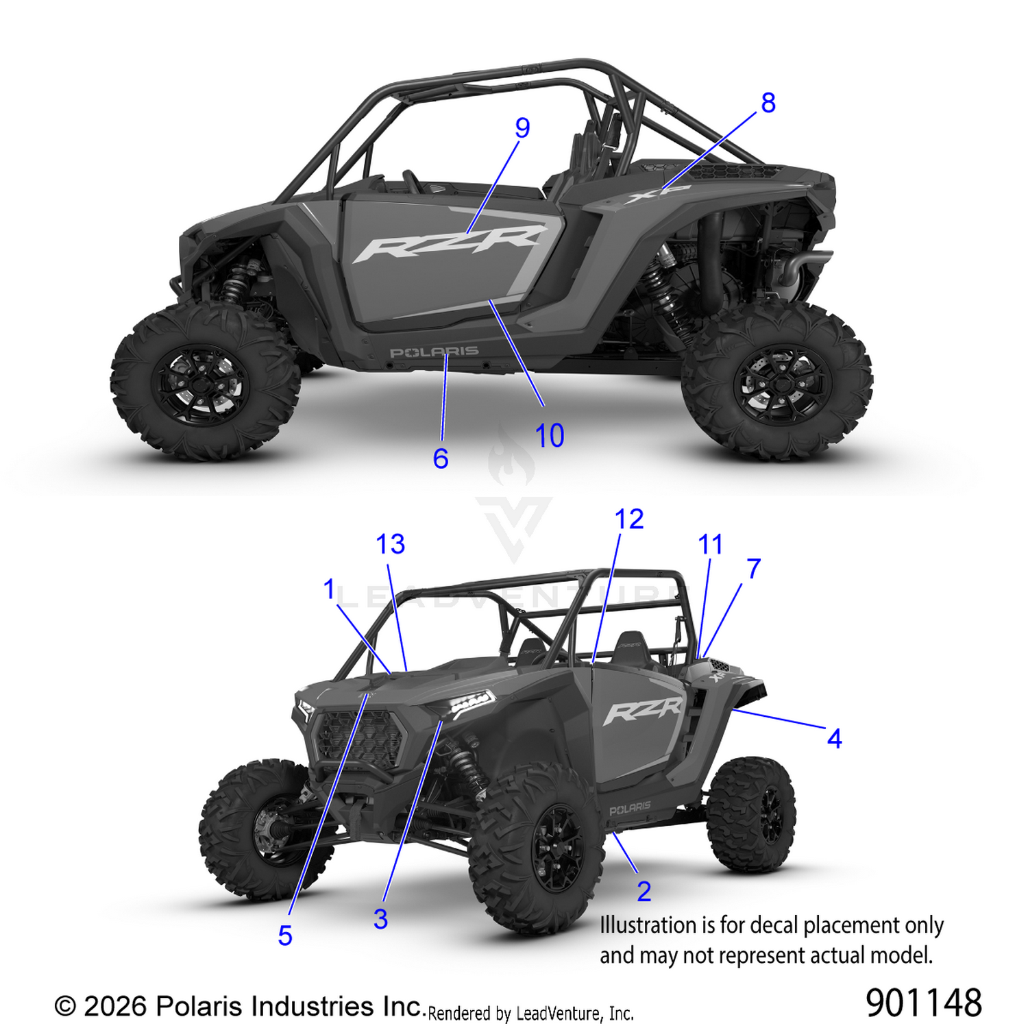 BODY, DECALS - Z26NES99A6/B6 (900916)