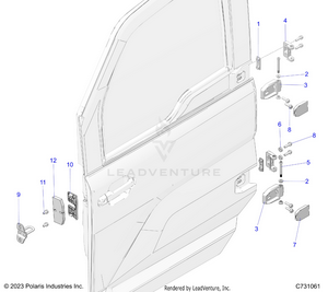 Body, Door Mounting - R25xaw1rb9/bd/bm (c731061) Schematic