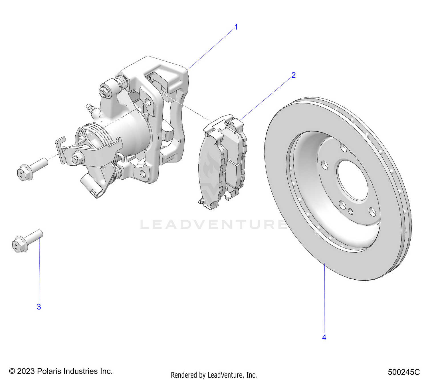 BRAKES, CALIPER, REAR - T26AATGD/HD (500245C)