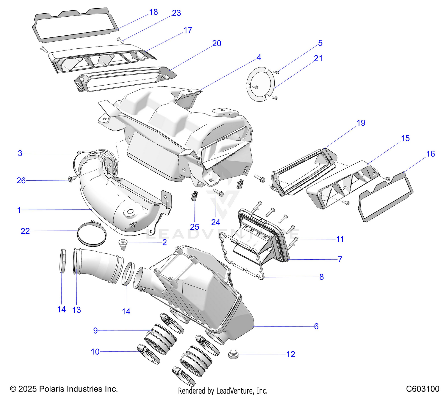 ENGINE, AIR INTAKE SYSTEM - S26TDV8MS (C603100)