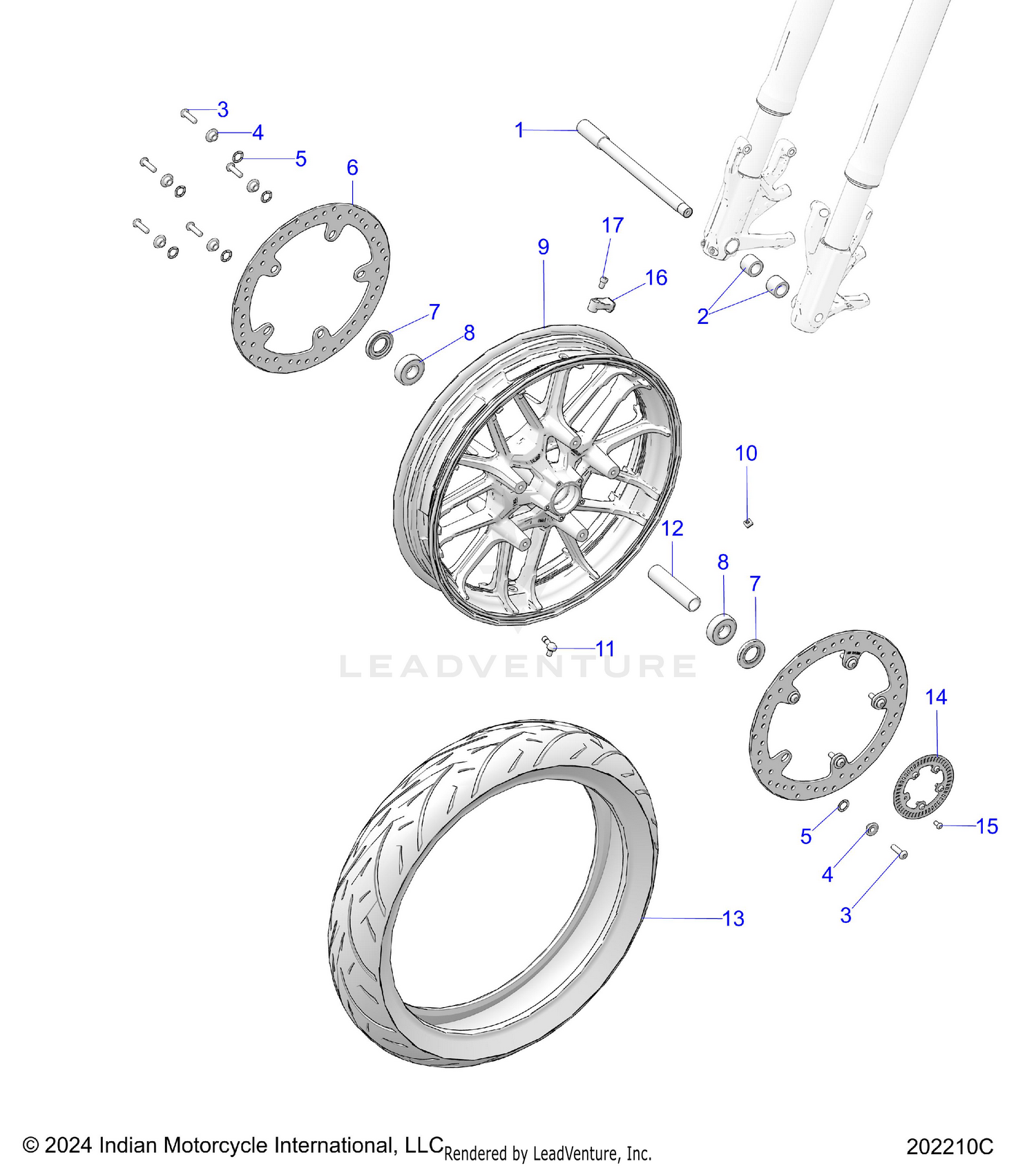 WHEEL, FRONT - N26LG4SS/LG6SS ALL OPTIONS (202210C)