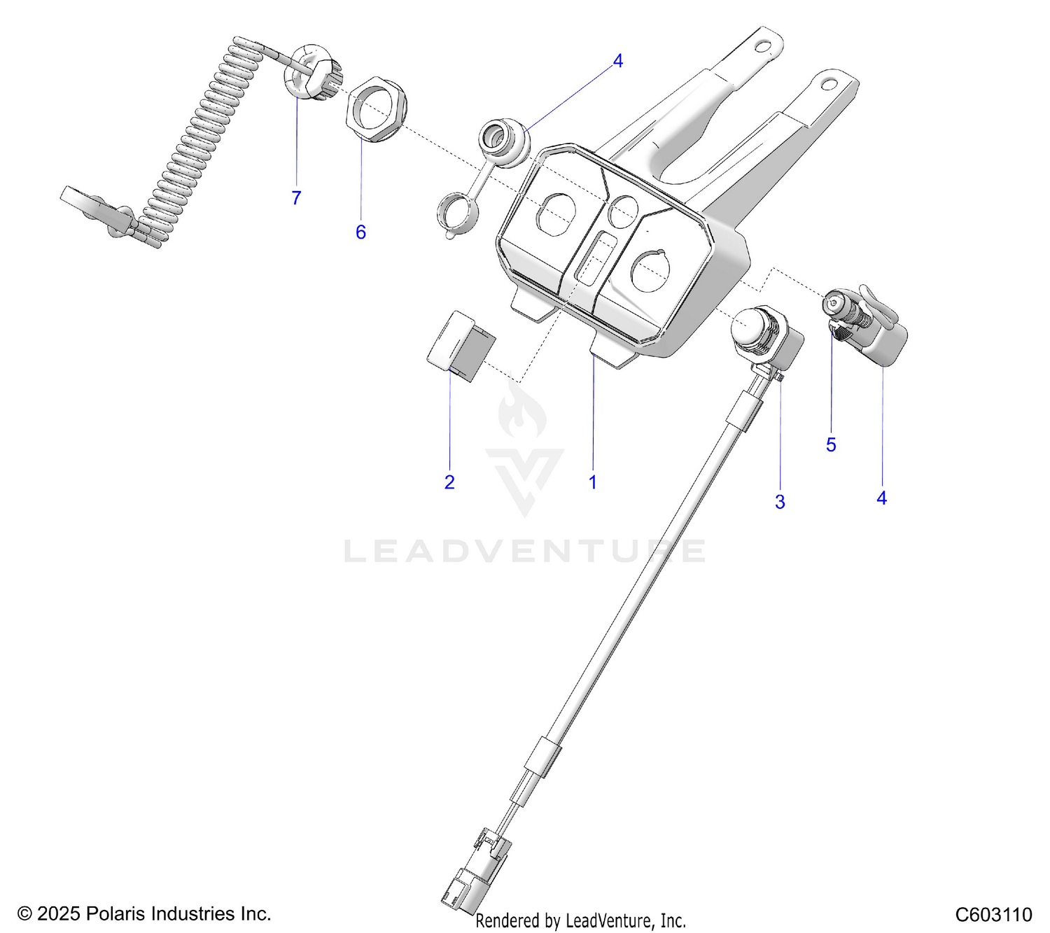ELECTRICAL, CONSOLE SWITCH - S26TLF9FSL (C603110)