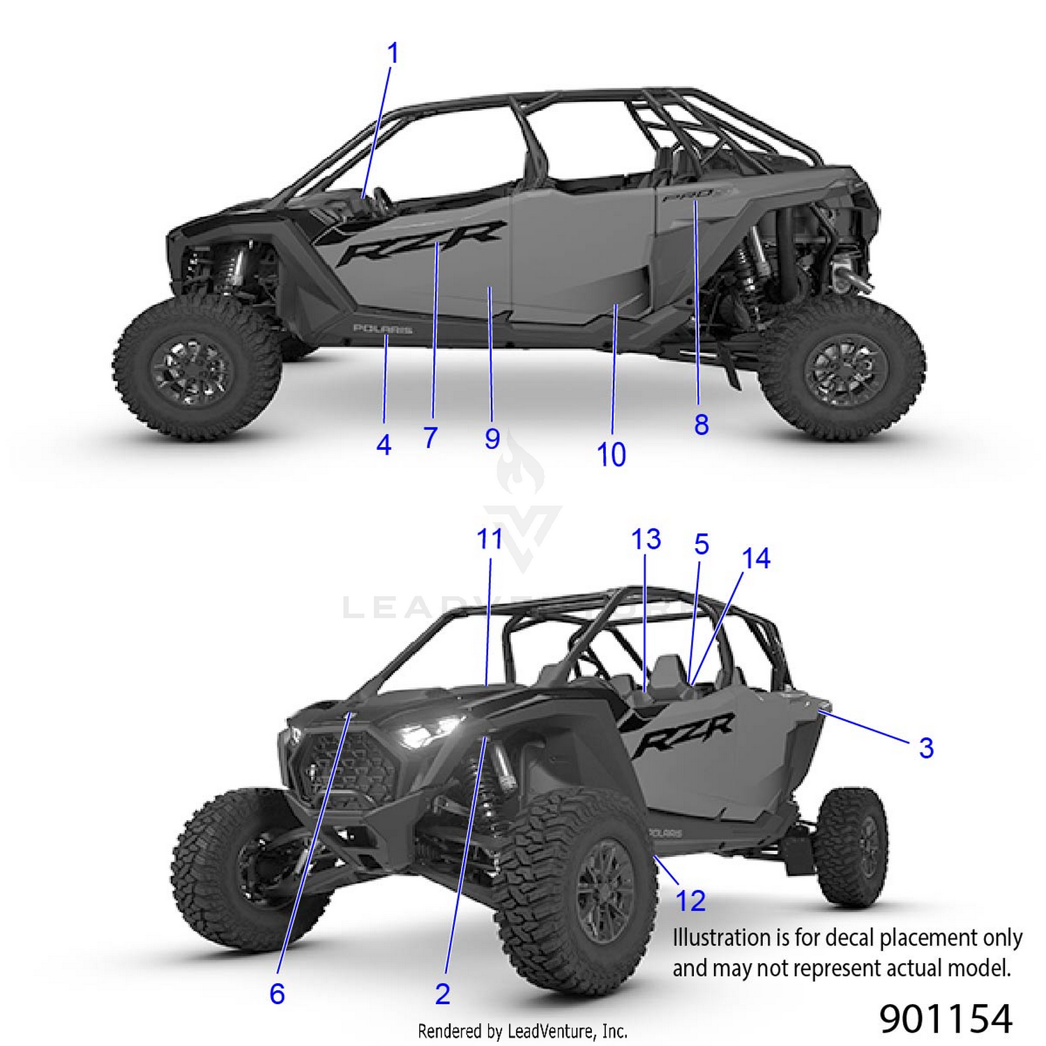 BODY, DECALS - Z26NMT99A4/B4/A6 (901154)