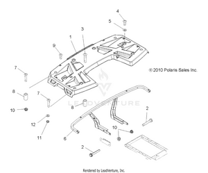 Body, Rear Rack - A11mh46ax/az (49atvrackmtgrr11sp500f) Schematic