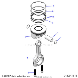 Engine, Piston And Rod - Z24rmd2kah/al/bh/bl (c1206172-13) Schematic