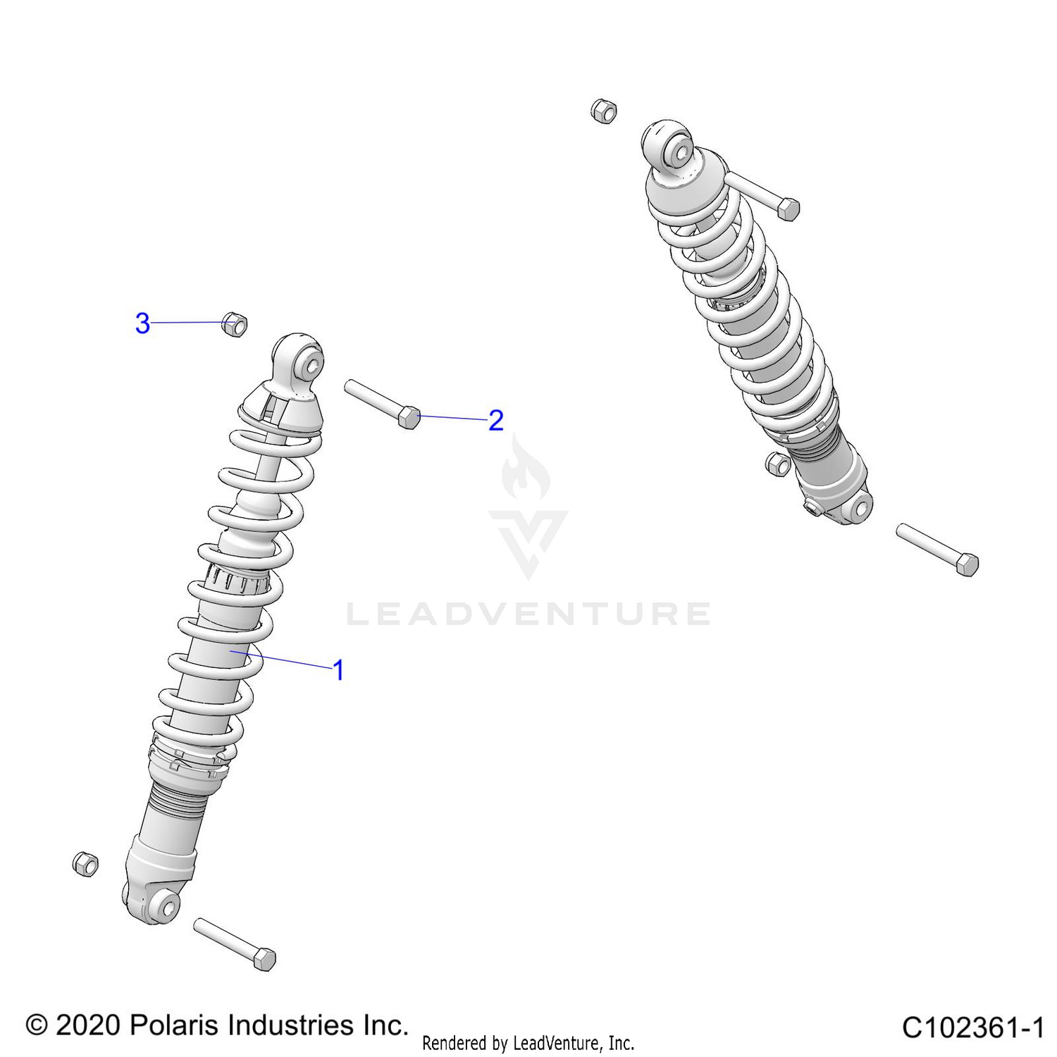 SUSPENSION, FRONT SHOCK - A26SHE57CN (C102361-1)