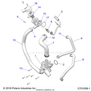 Engine, Waterpump And Bypass -  Z20pal92ag/ap/bg/bp/lg/g92ag/ap/lg (c701058-1) Schematic