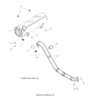 Engine, Exhaust - A10tn55al/ax (49atvexhaust10sp550x2) Schematic