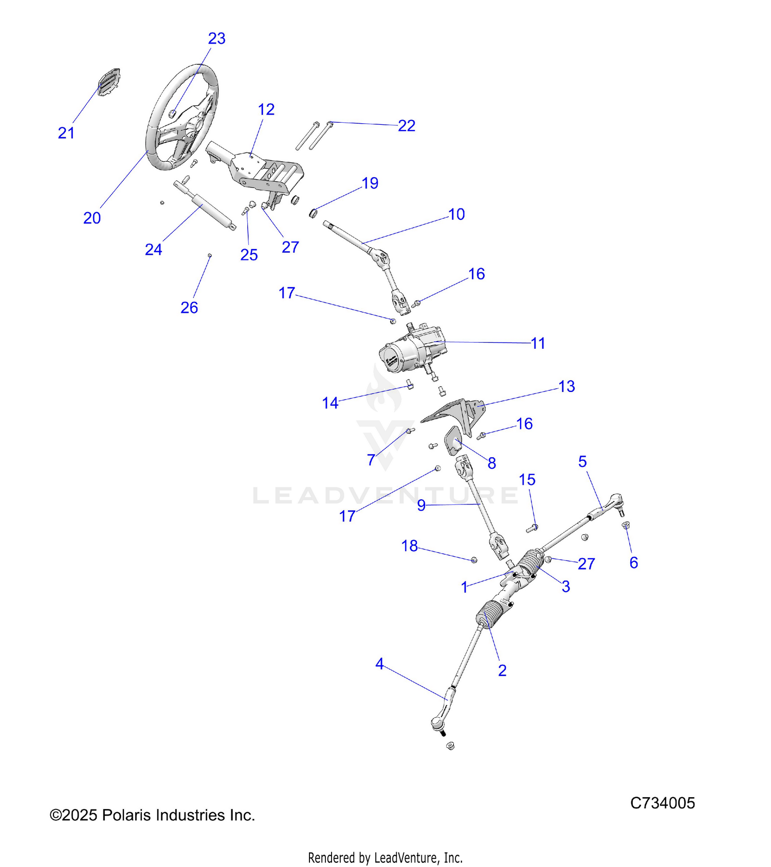 STEERING, STEERING ASM. - R26RRED4DB (C700680)