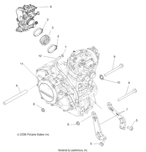 Engine, Mounting - A10gj52aa (49atvenginemtg09out450) Schematic