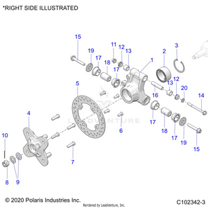 Suspension, Rear Hub, Carrier And Brake Disc - A25slz95af (c102342-3) Schematic