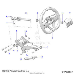 Steering, Upper, Standard -z21r4e92ag/as/bg/bs (c0702883-1) Schematic