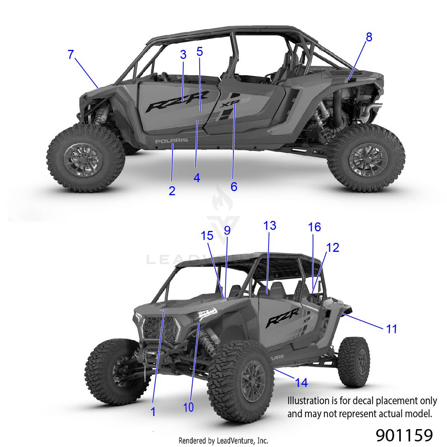 BODY, DECALS - Z26NMY99A4/B4/A6/B6 (901159)