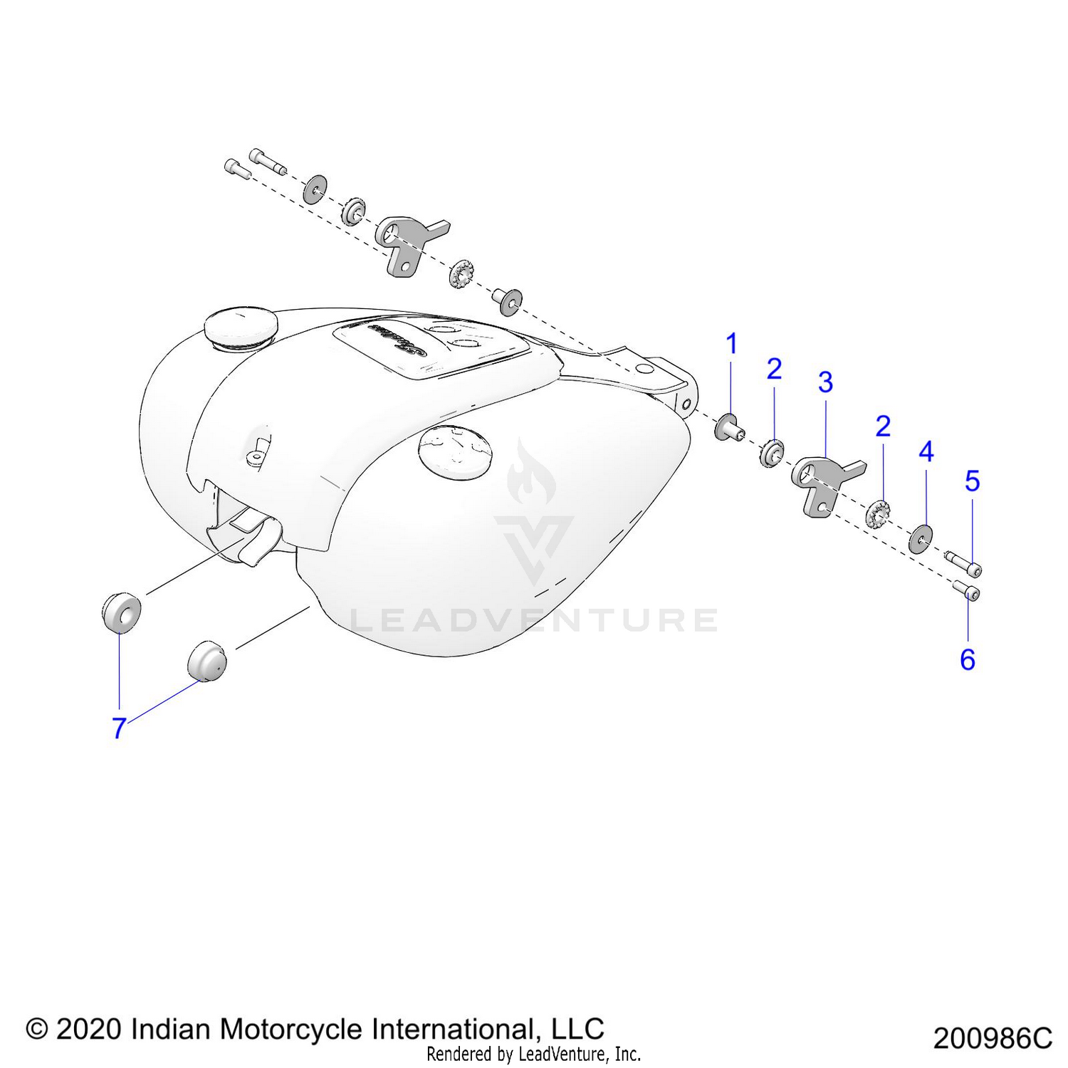 FUEL SYSTEM, FUEL TANK MOUNTING - N22TCBAA ALL OPTIONS (200986C)