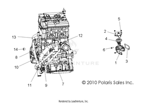 Engine, Cooling, Thermostat And Bypass - R12jt87ab/ad/as/aw/9eaw (49rgrthermo11rzr875) Schematic