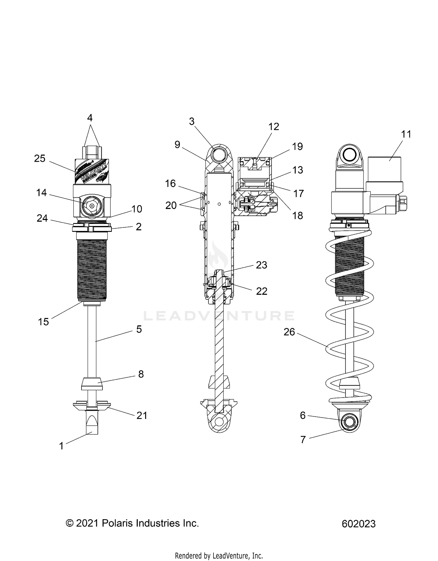 SUSPENSION, SHOCK, IFS, VELOCITY 7045535 - S26TFM8MS (602023)