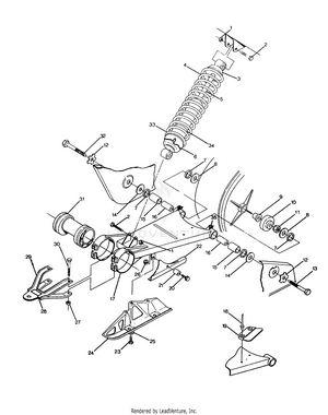 Swing Arm Weldment/rear Shock Asm. 250 2x4 - Update (4919781978021a) Schematic