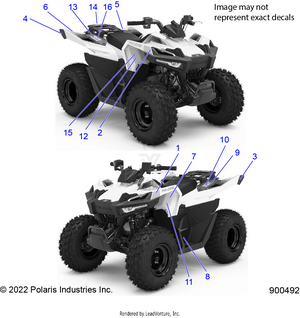 Body, Decals Warning And Reflectors - A23hbbo7b3/b7 (900492) Schematic
