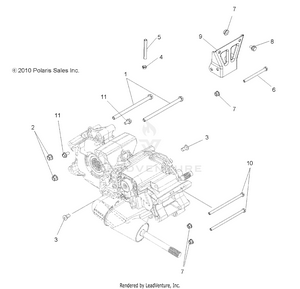 Drive Train, Main Gearcase Mounting - A11mh46ax/az (49atvgearcasemtg11sp500) Schematic