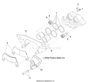 Brakes, Front Caliper - R12wh76ag/ar/eah/eav/eaw (49rgrcaliper10800crew) Schematic