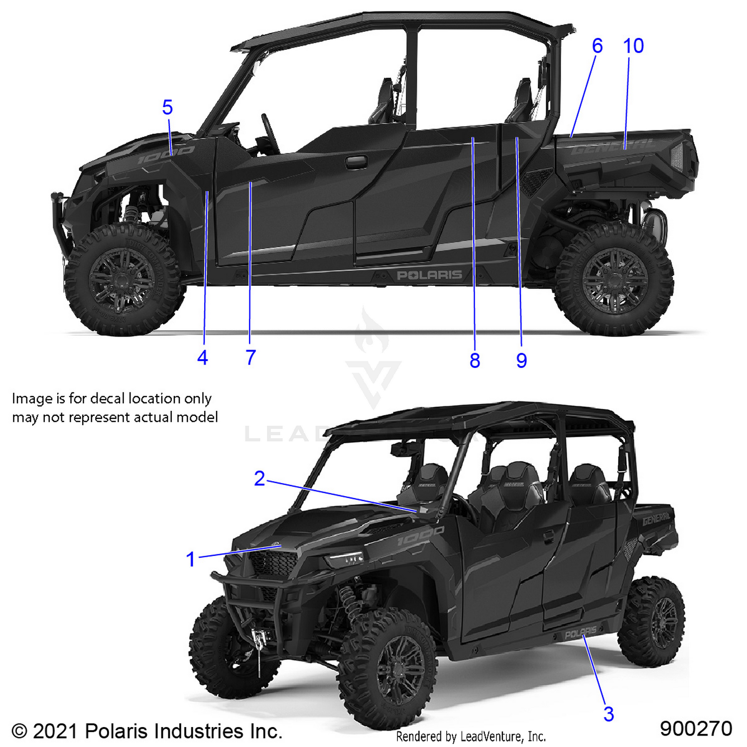 BODY, DECALS - G22G4J99AP/BP (900270-01)