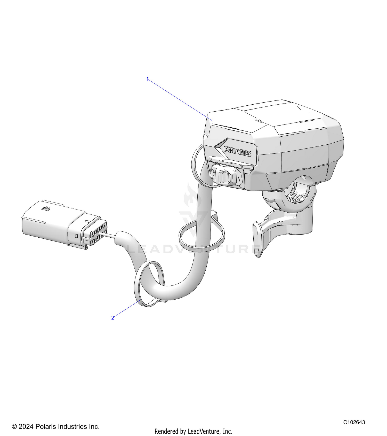 STEERING, CONTROLS, THROTTLE ASM. and CABLE - A26SEZ57BB (C102643)