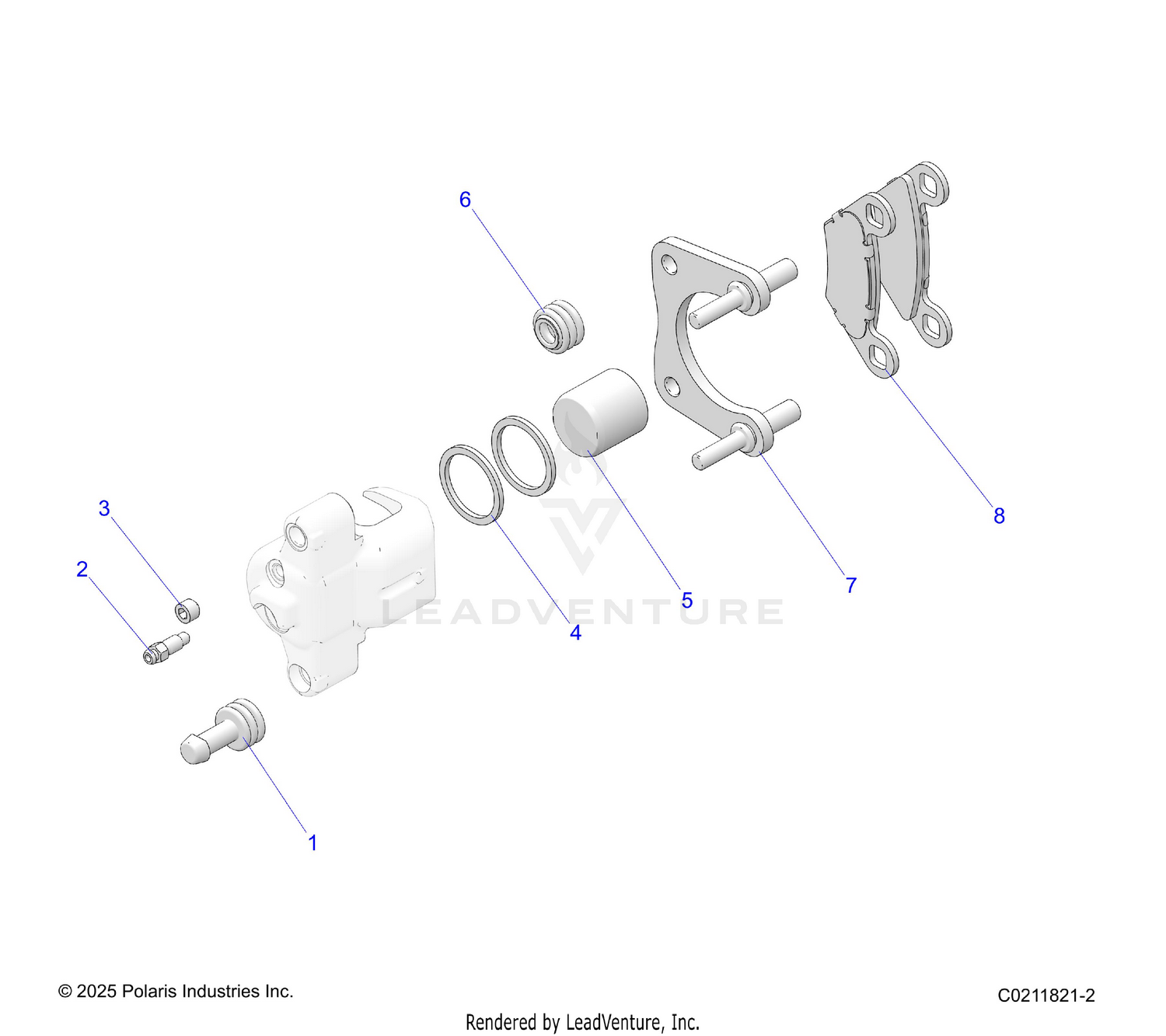 BRAKES, BRAKE CALIPER, REAR A26SED57C1 (C0211821-2)