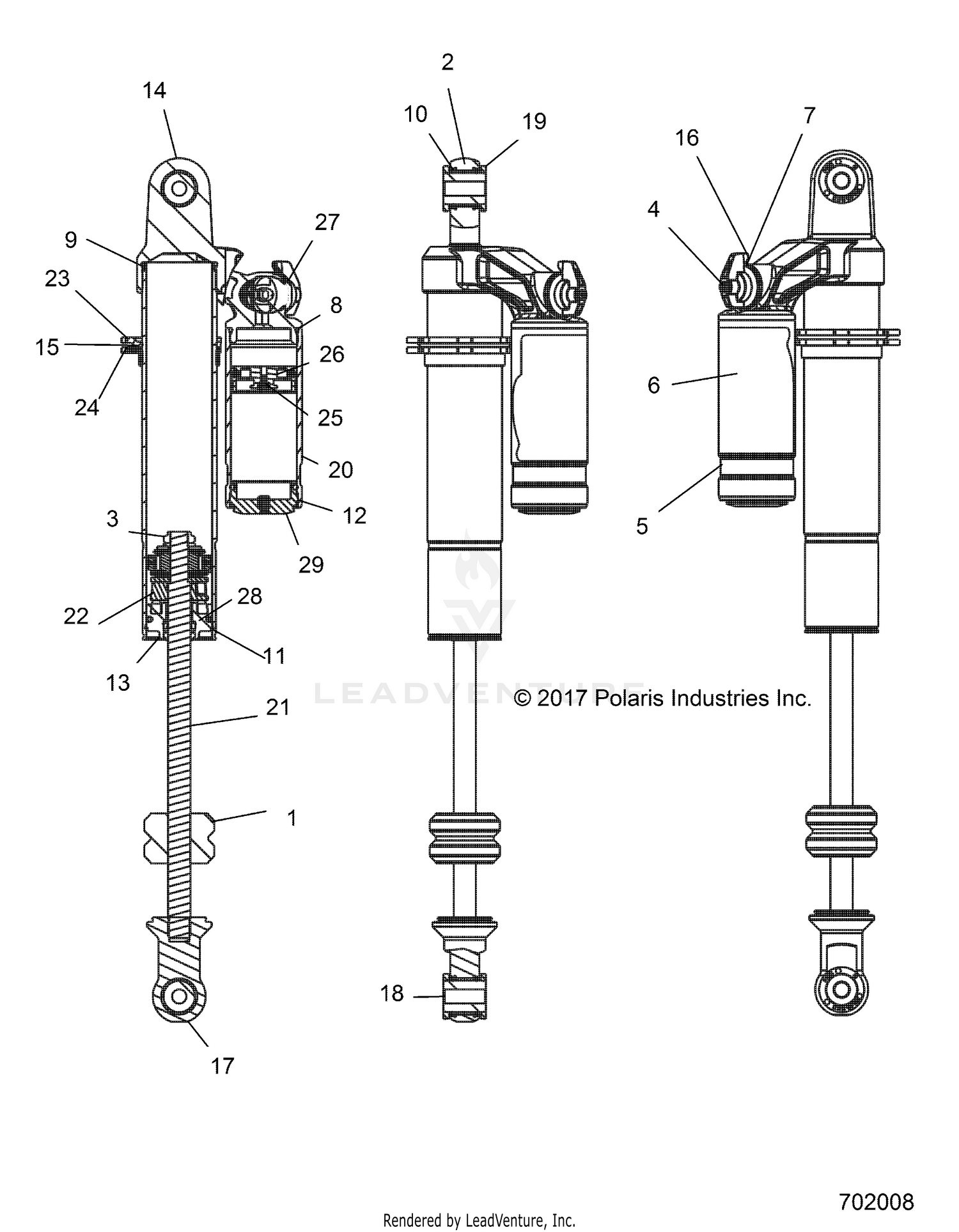 SUSPENSION, REAR SHOCK INTERNALS - G22G4E99NP (702008)