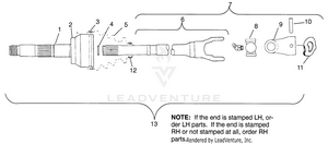 Cv Joint - Neapco Parts Scrambler W967840 (4935823582b004) Schematic