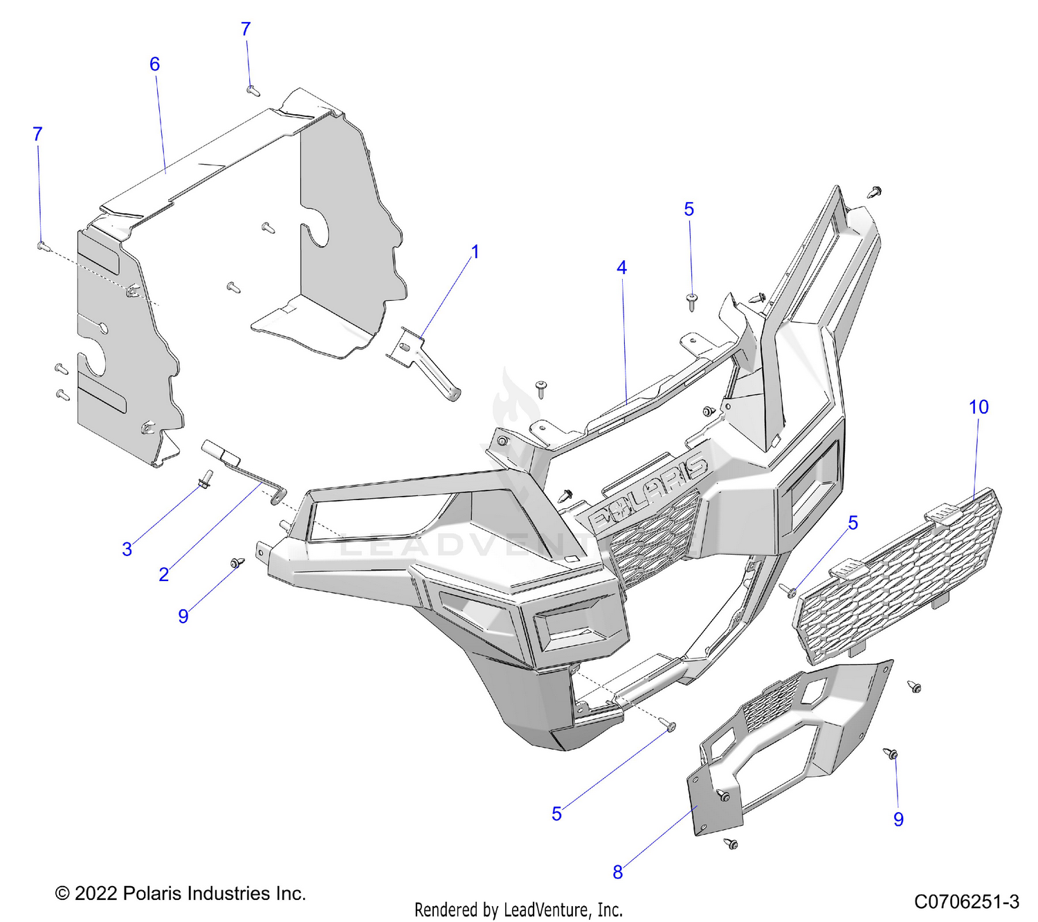 BODY, FRONT FASCIA
