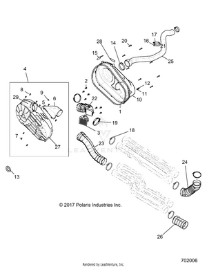 Drive Train, Clutch Cover And Ducting - R19rhe99nd (702006) Schematic