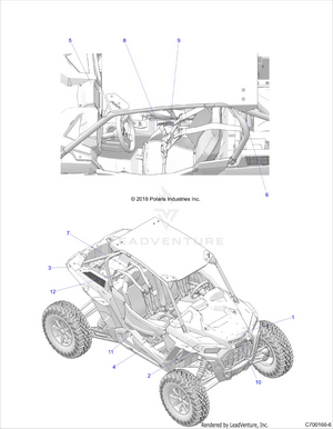 Body, Decals, Standard - Z20pal92ag/ap/bg/bp (c700166-6) Schematic