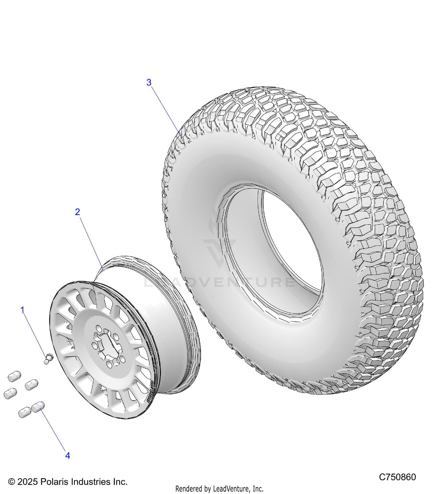 WHEELS, FRONT/REAR - Z26RRL2KAL(C750860)