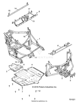 Chassis, Main Frame And Skid Plates - R16rge99a7/ae/av (701021) Schematic